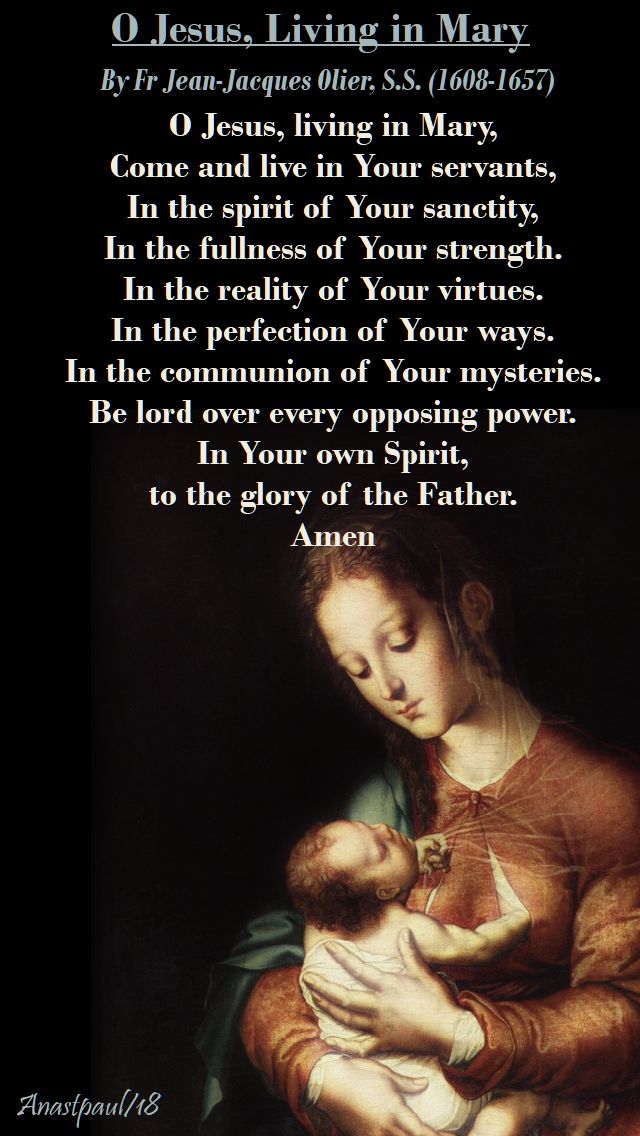 o jesus, living in mary - 22 feb 2018