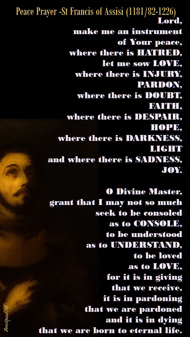 peace prayer - st francis - 16 feb 2018 - a prayer a day for lent