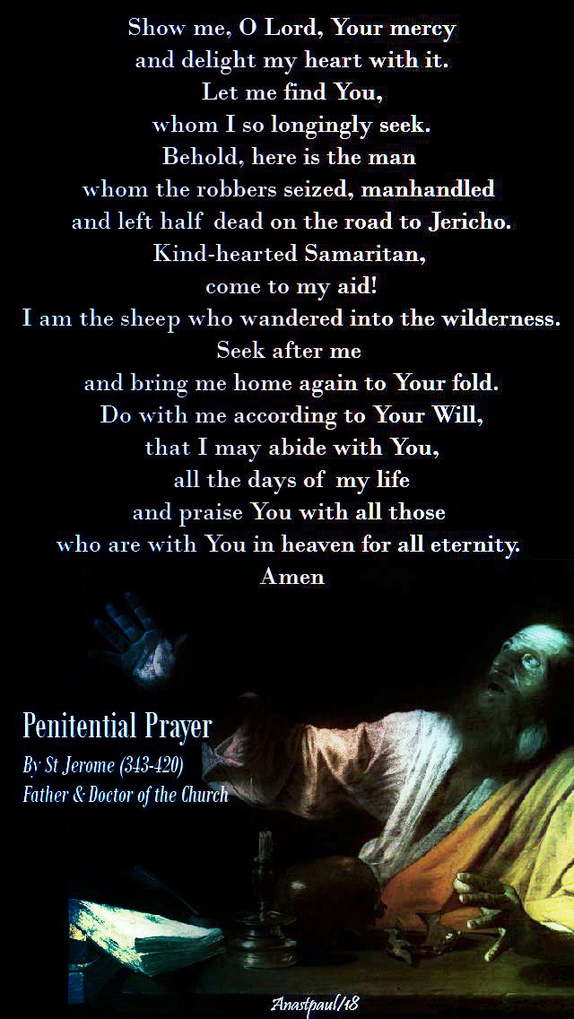penintential prayer - st jerome - 22 feb 2018