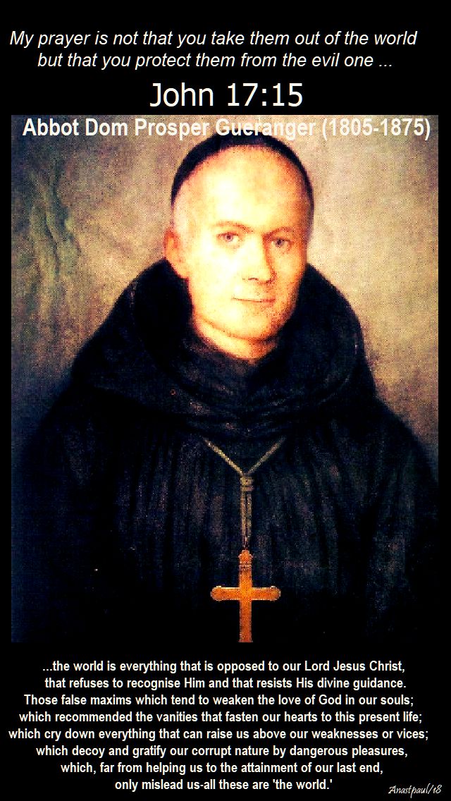 the world is everything - abbott gueranger - 13 feb 2018 shrove tuesday