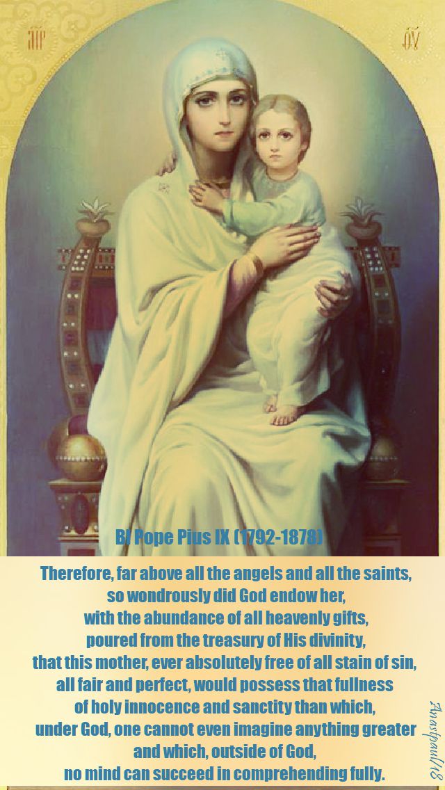 therefore, far above - bl pope pius IX - 7 feb 2018