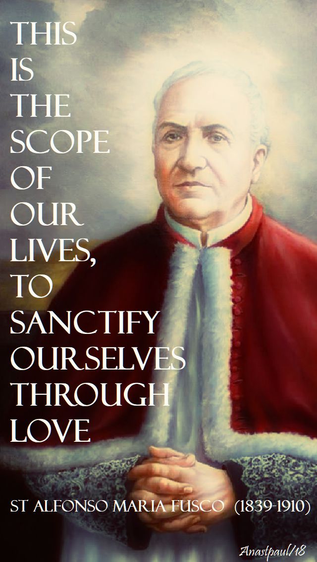 this is the scope of our lives - st alfonso fusco - 6 feb 2018