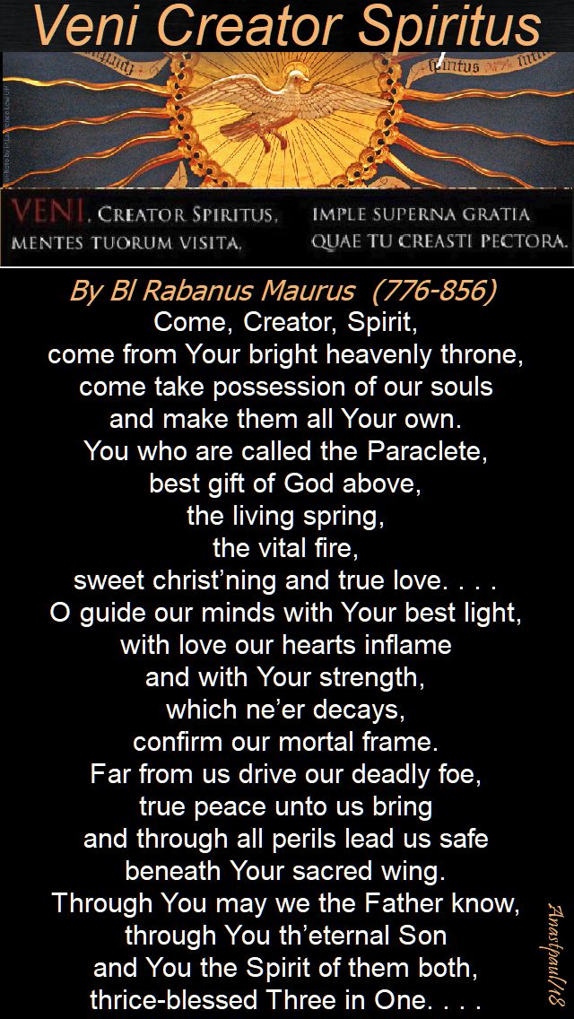 Veni, Creator Spiritus - bl rabanus maurus - 4 feb 2018