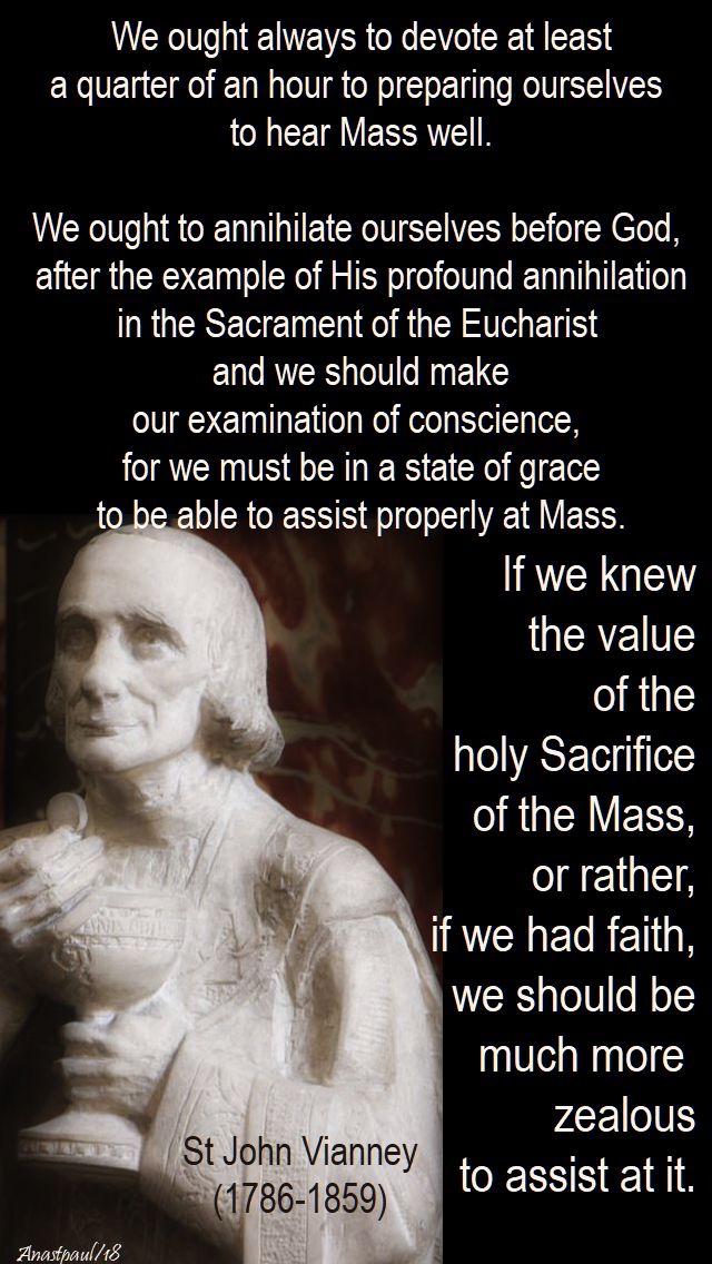 we ought always - st john vianney - 4 feb 2018