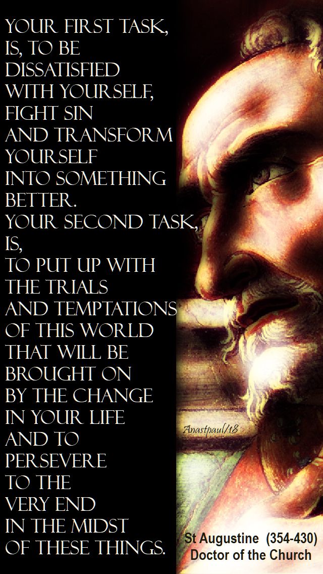 your first task - st augustine - 1 feb 2018