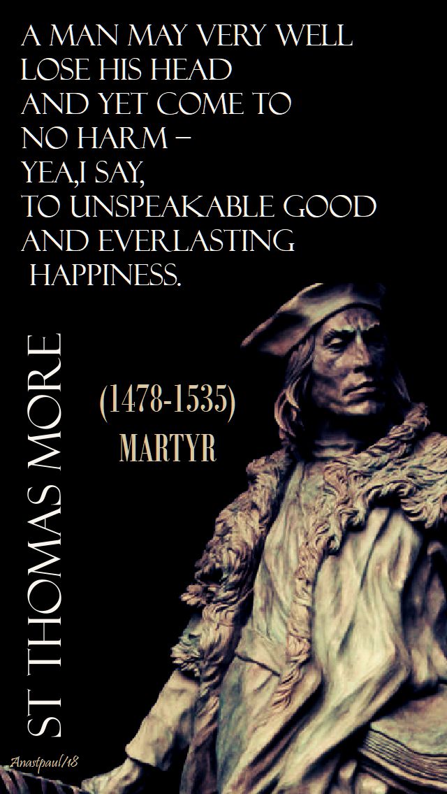 a man may very well - st thomas more - 14 march 2018