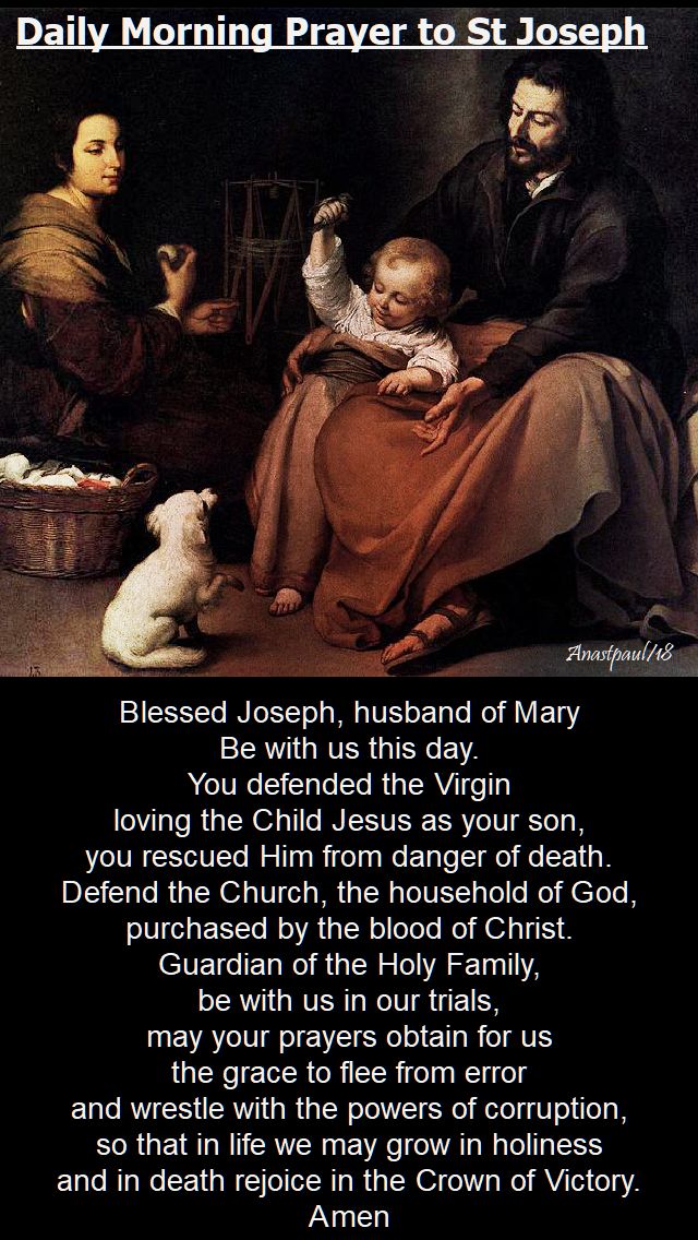 daily morning prayer to st joseph - 1 march 2018