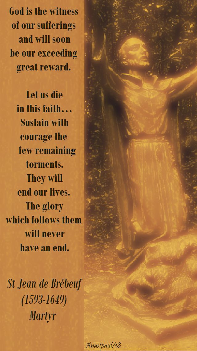 god is the witness - st jean de brebeuf - 16 march 2018