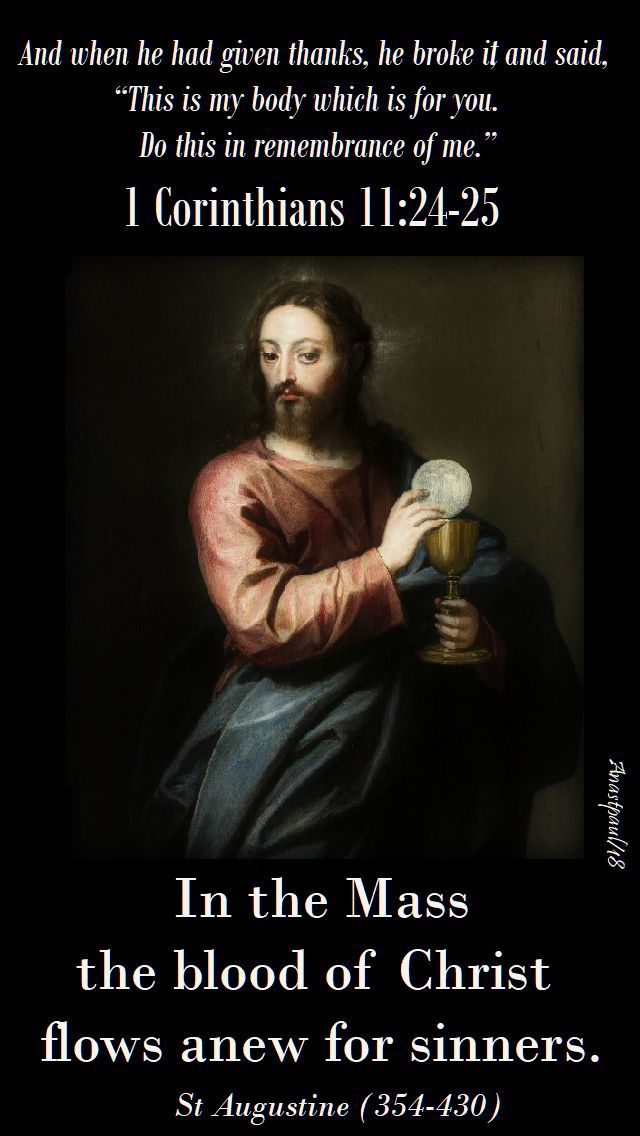 in the mass the blood of christ - st augustine - 29 march 2018
