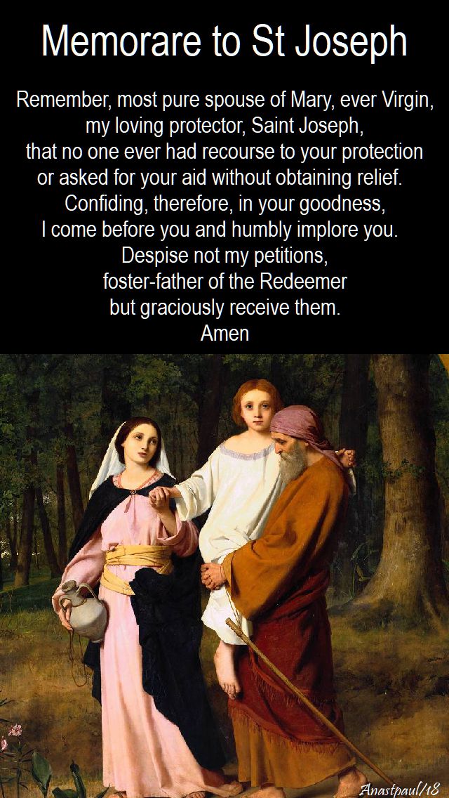 Memorare to St Joseph - 11 march 2018