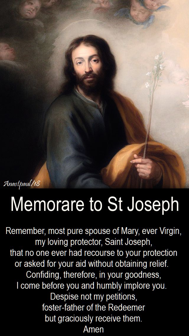 Memorare to St Joseph - 12 march 2018