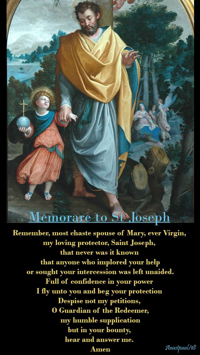 memorare to st joseph - day eight - 17 march 2018