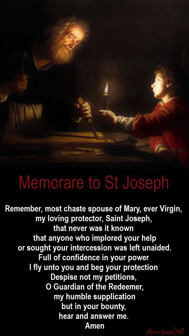 memorare to st joseph - day seven- 16 march 2018