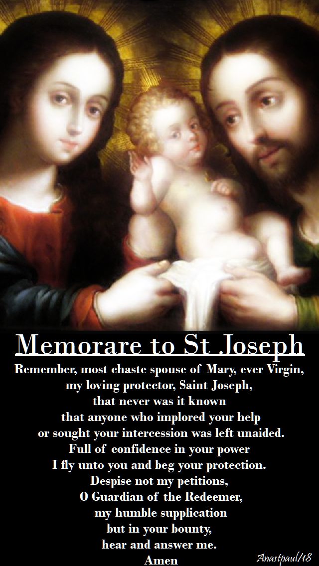 memorare to st joseph - day six - 15 march 2018