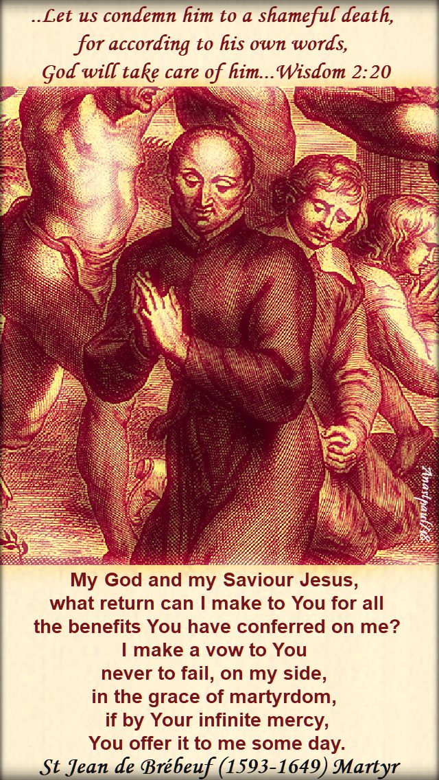 my god and my saviour - st jean de brebeuf - 16 march 2018