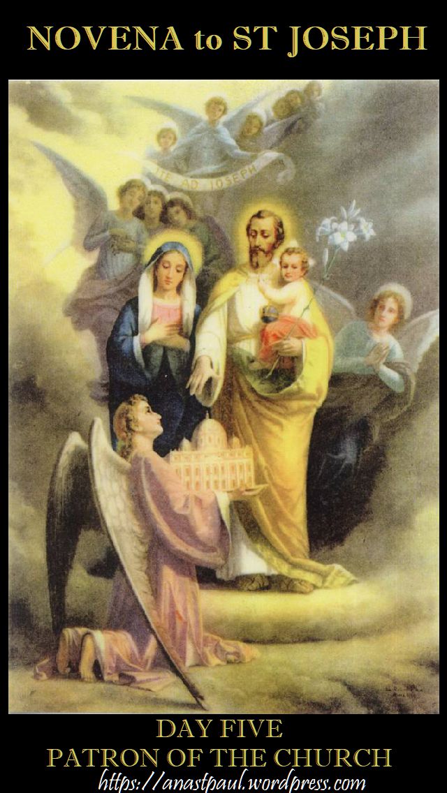 NOVENA TO ST JOSEPH - DAY FIVE - 14 MARCH 2018 -PATRON OF THE CHURCH