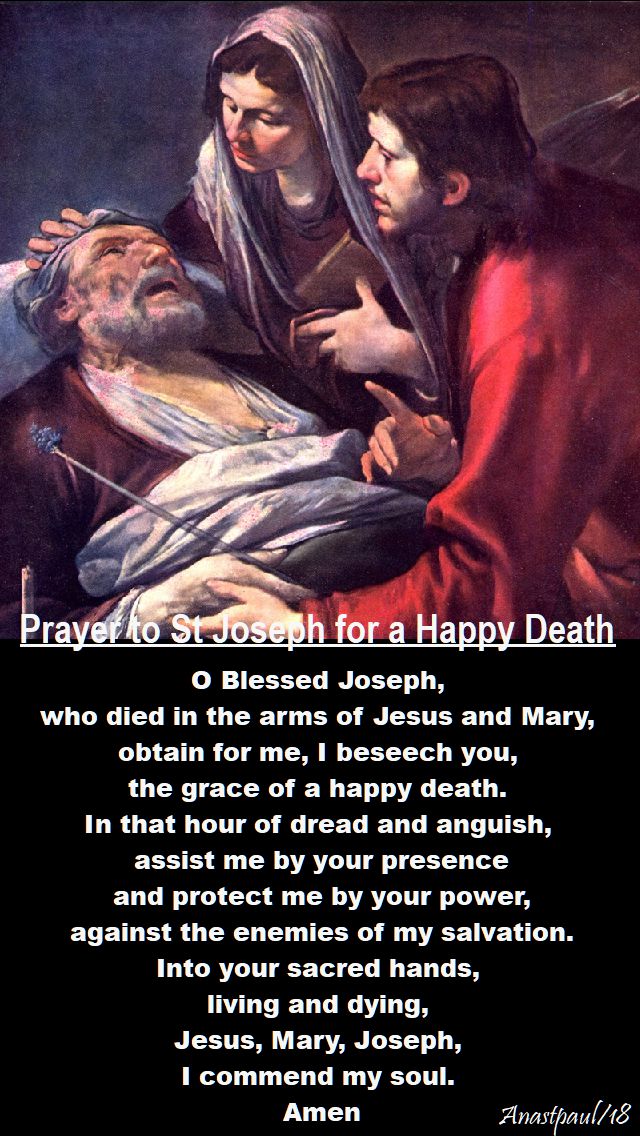 prayer to st joseph for a happy death - 18 march 2018 - day nine novena