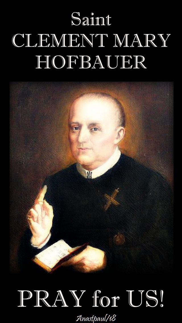 st clement mary hofbauer - pray for us - 15 march 2018-no 3