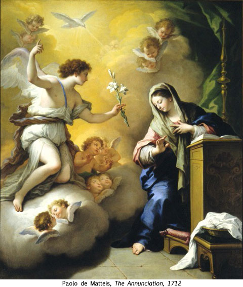 the annunciation - paolo de matteis 1712