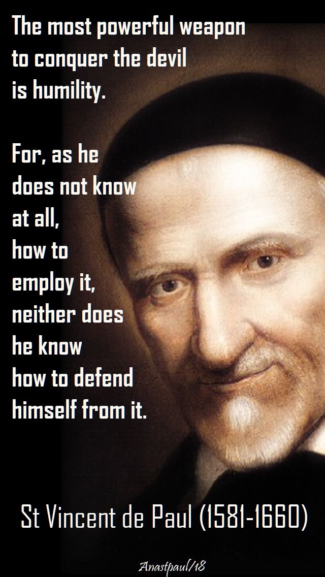 the most powerful weapon - st vincent de paul - speaking of humility - 22 march 2018