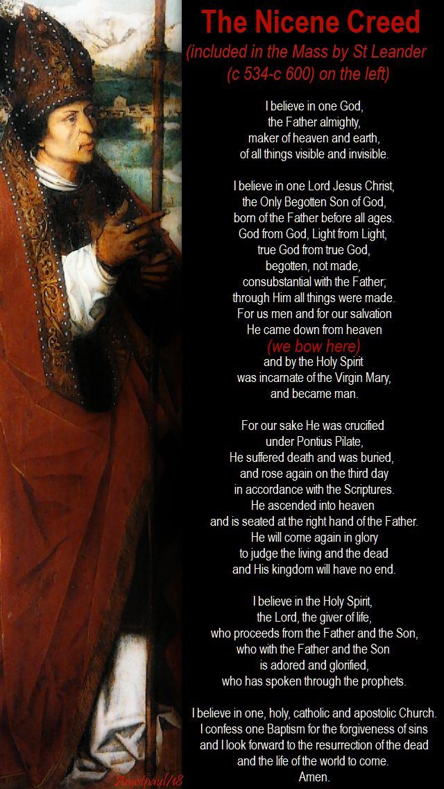 the nicene creed and st leander - 13 march 2018