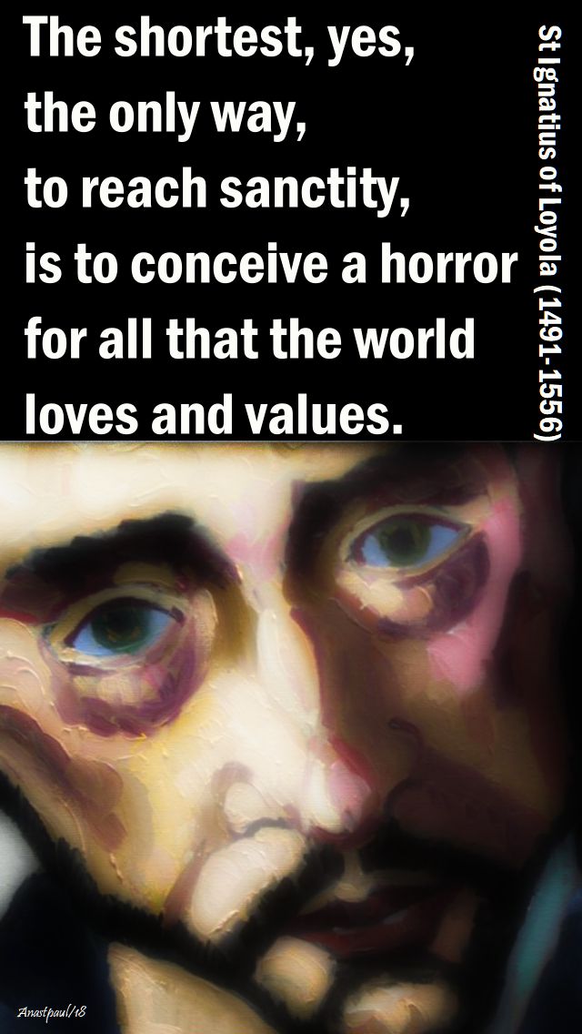 the shortest, yes, - st ignatius - speaking of sanctity - 21 march 2018