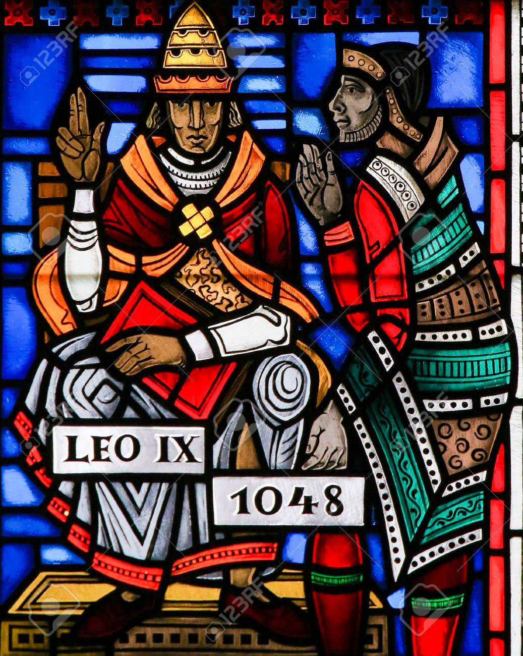 Stained Glass in Worms - Pope Leo IX