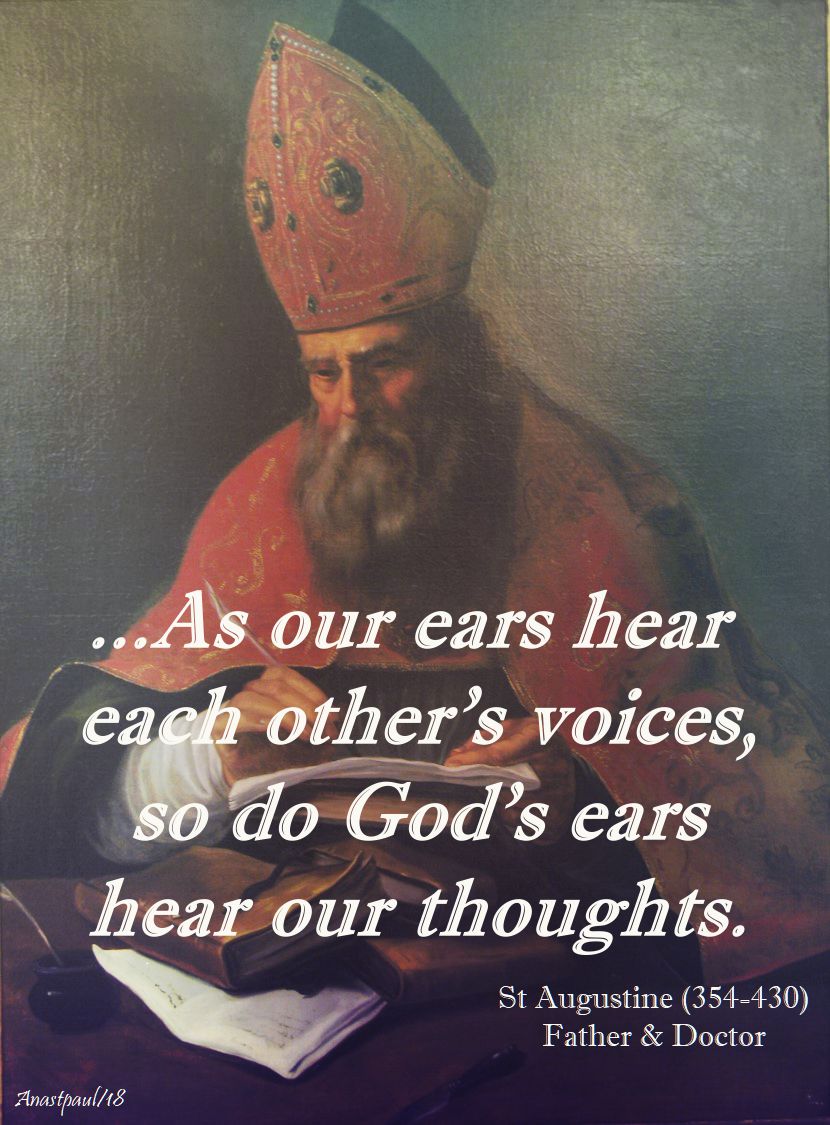 as our ears hear each other's voices - st augustine - 8 april 2018 - low monday of eastertide