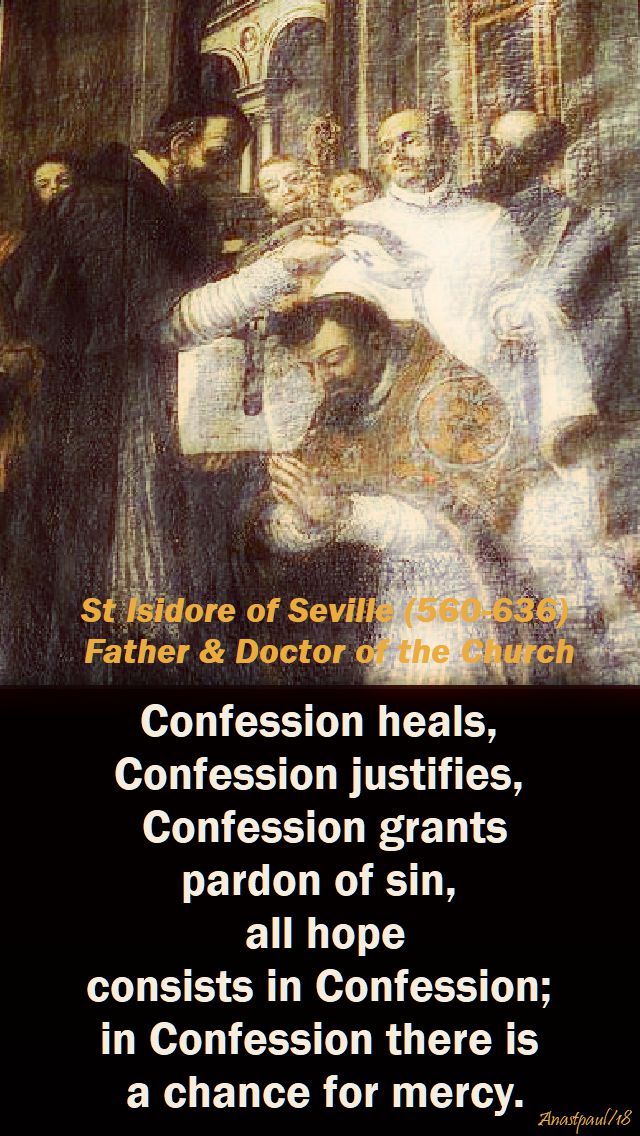confession heals - st isidore - 4 april 2018