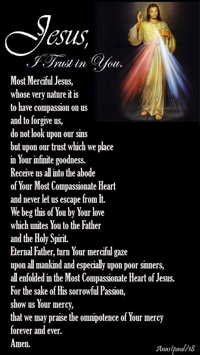 div mercy prayer - day one from the novena - 8 april 2018 for div mercy sunday