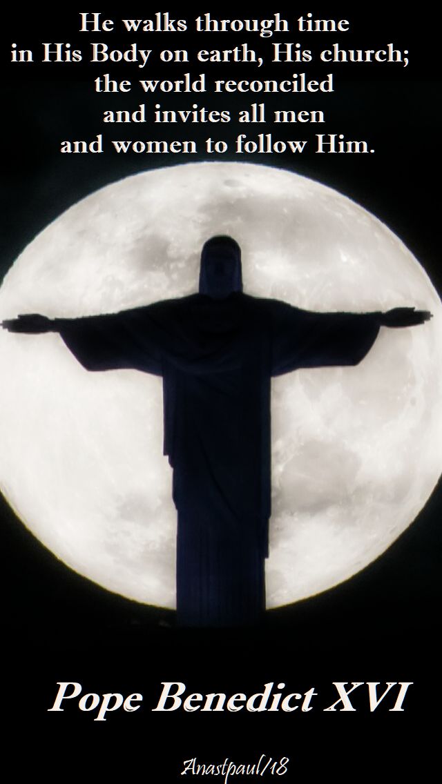 he walks through time - pope benedict - 6 april 2018