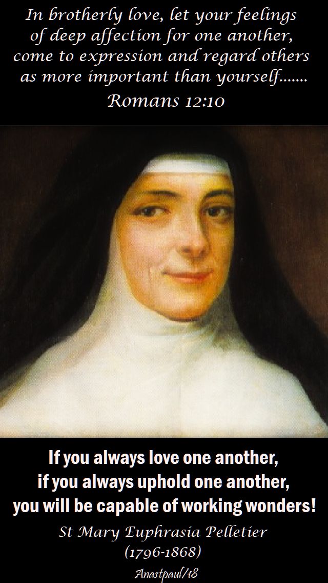 if you always love another - st mary euphrasia pelletier - 24 april 2018