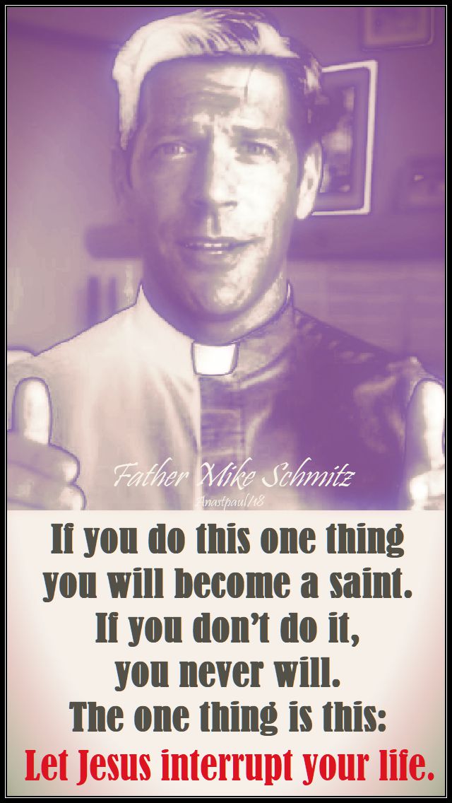 if you do this one thing - fr mike - 30 april 2018