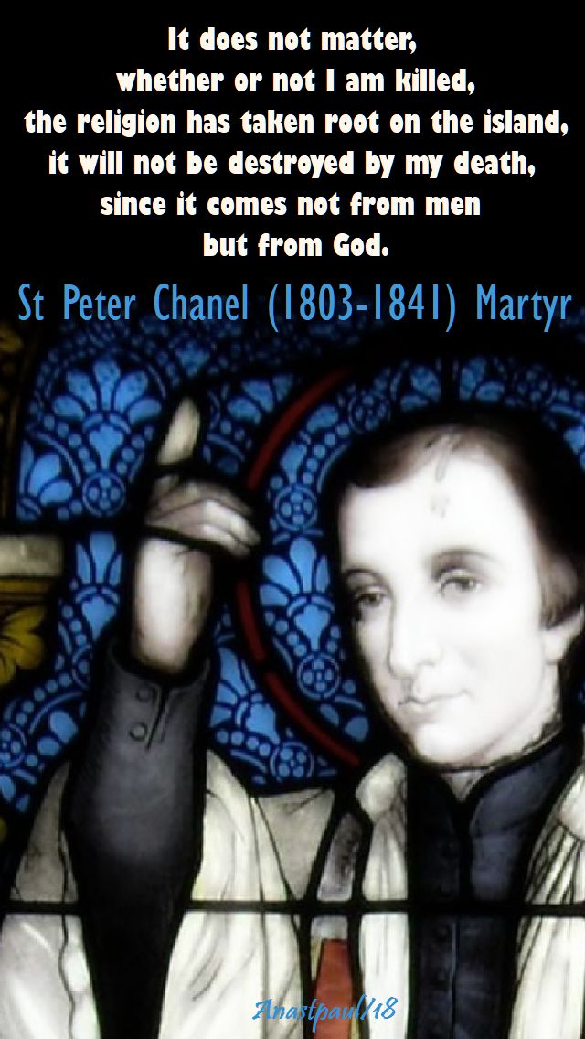 it does not matter - st peter chanel - 28 april 2018