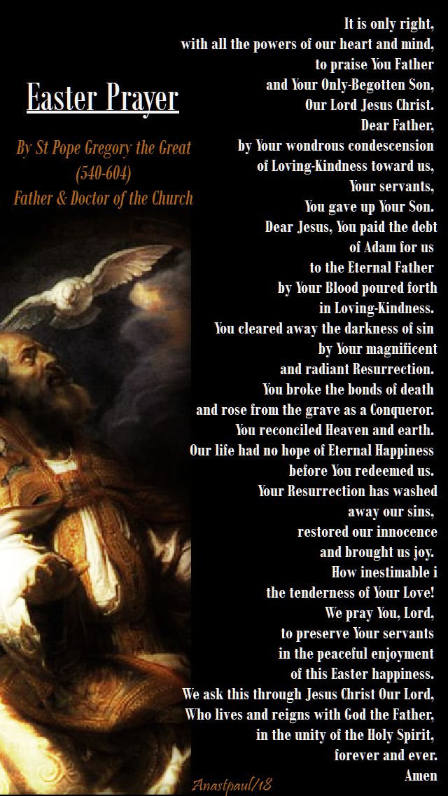 it is only right with all the powers - easter prayer of st pope gregory the great - wed 4th week of easter - 25 april 2018