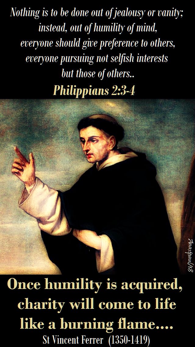 once humility is acquired - st vincent ferrer - 5 april 2018