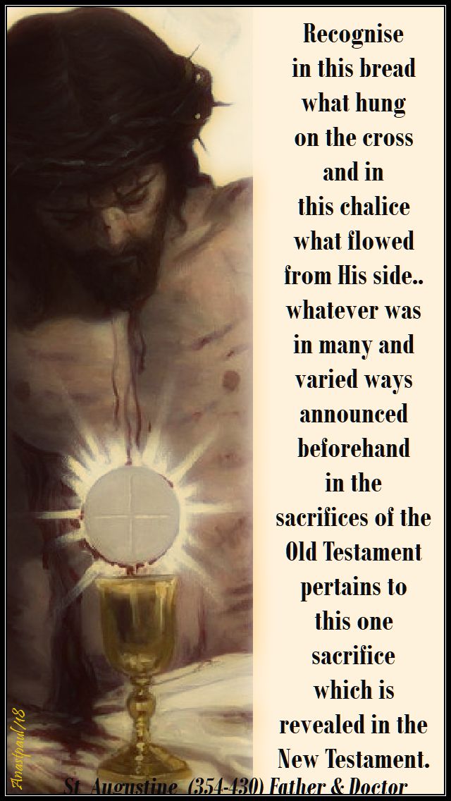 recognise in this bread what hung - st augustine - 15 april 2018