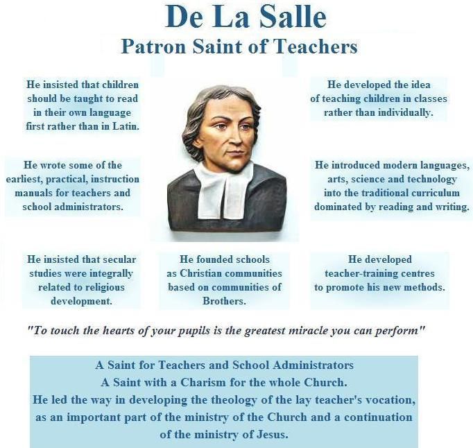 st john baptiste de la salle patron of teachers