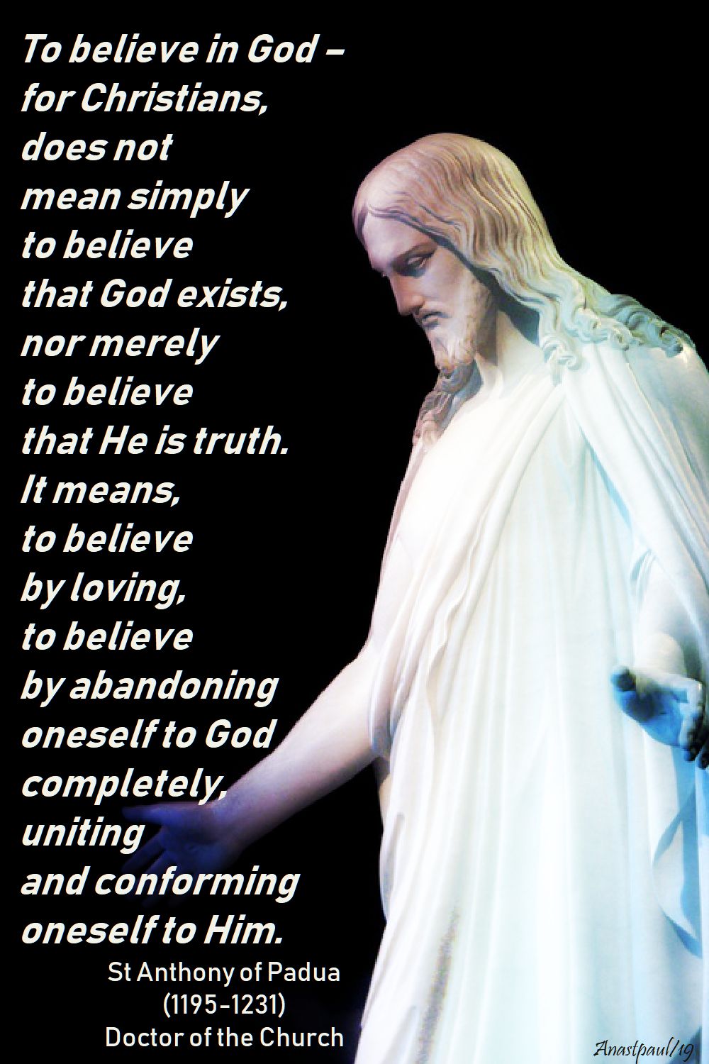 to believe in god - st anthony of padua - 11 april 2018