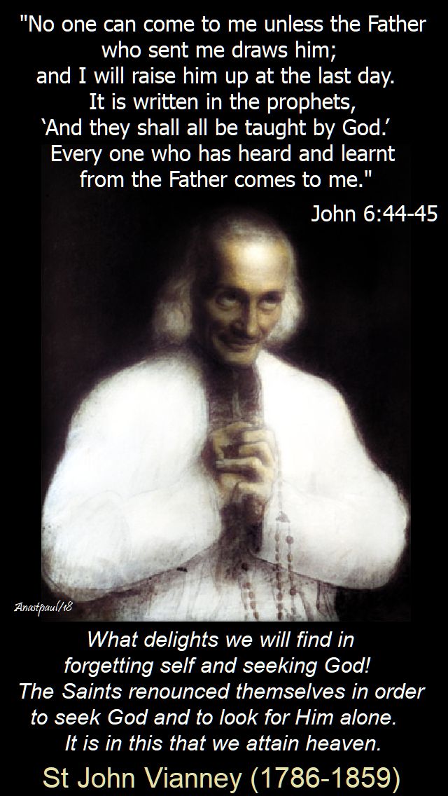 what delights we will find in forgetting self - st john vianney - 19 april 2018
