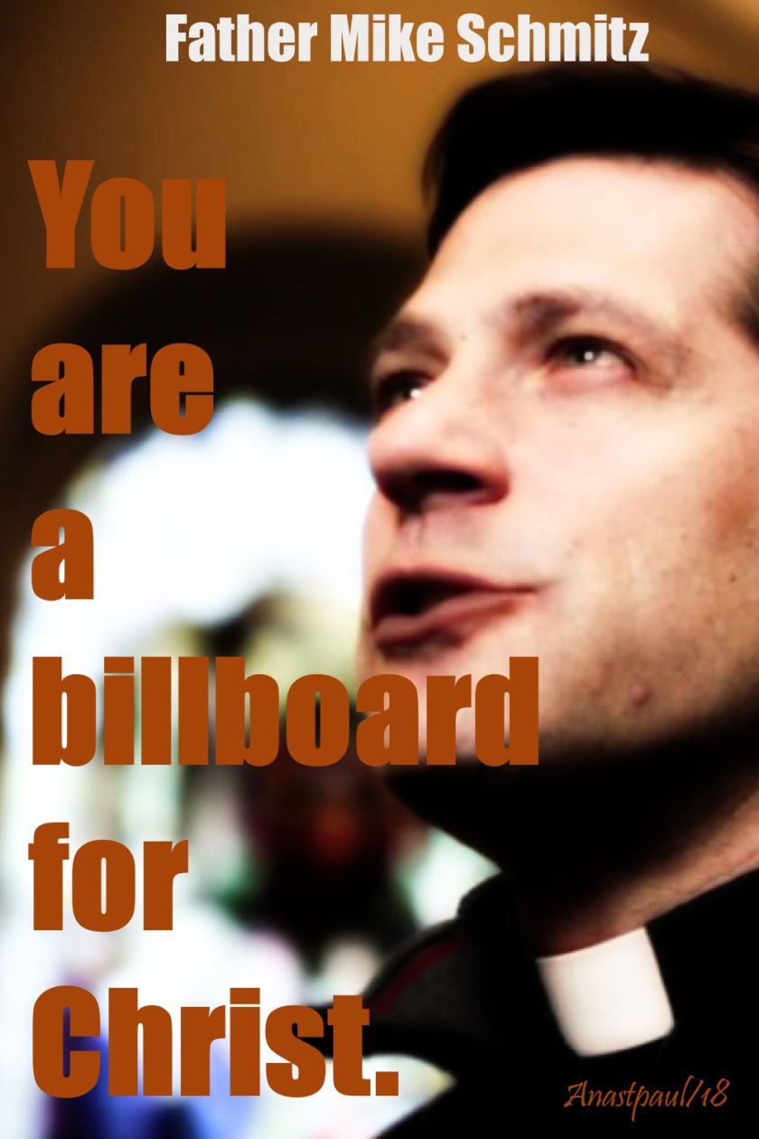 you are a billboard for christ - fr mike schmitz - 10 april 2018 - speaking of evang