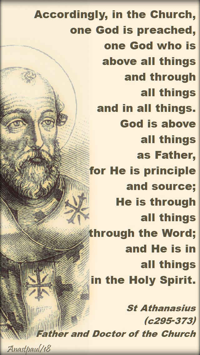 accordingly, in the church - st athanasius - 2 may 2018