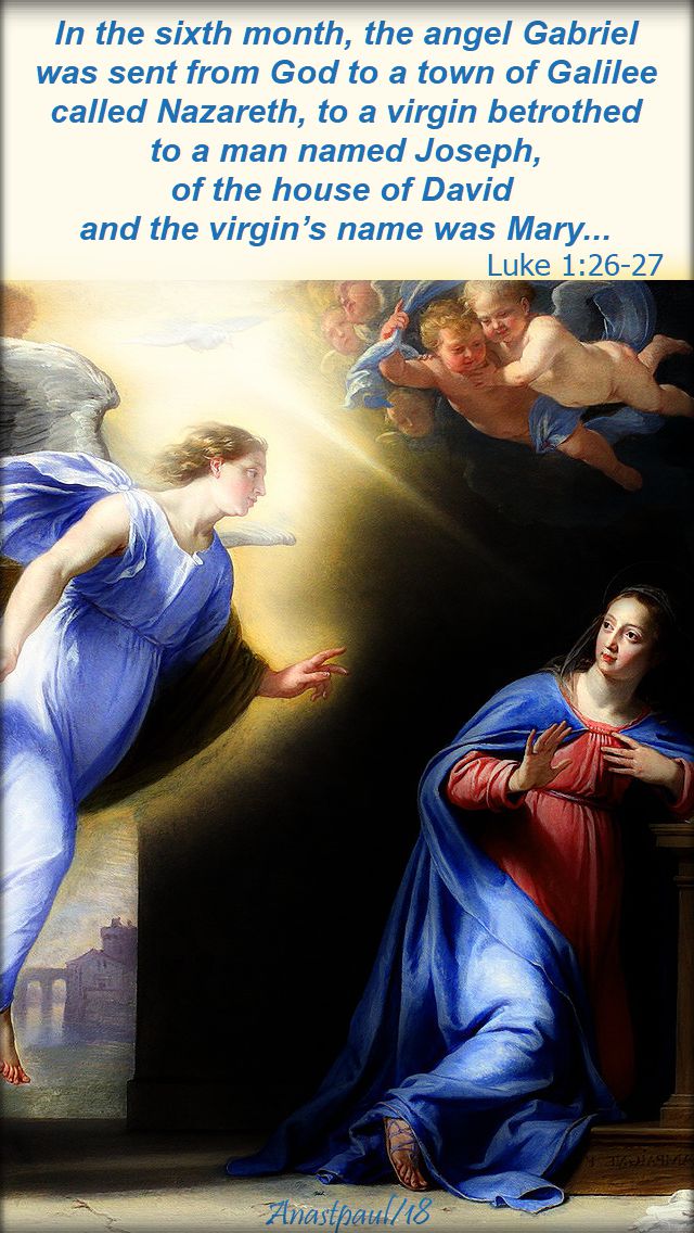 in the sixth month the angel Gabriel - luke 1 26-27 - 1 may 2018