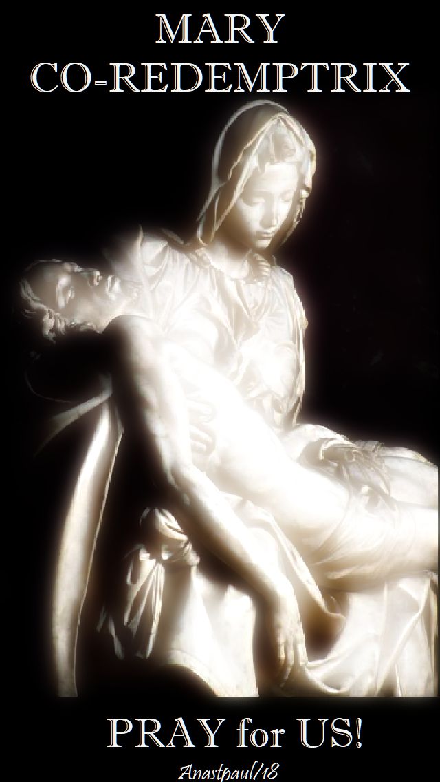 mary - co-redemptrix - pray for us - 18 may 2018