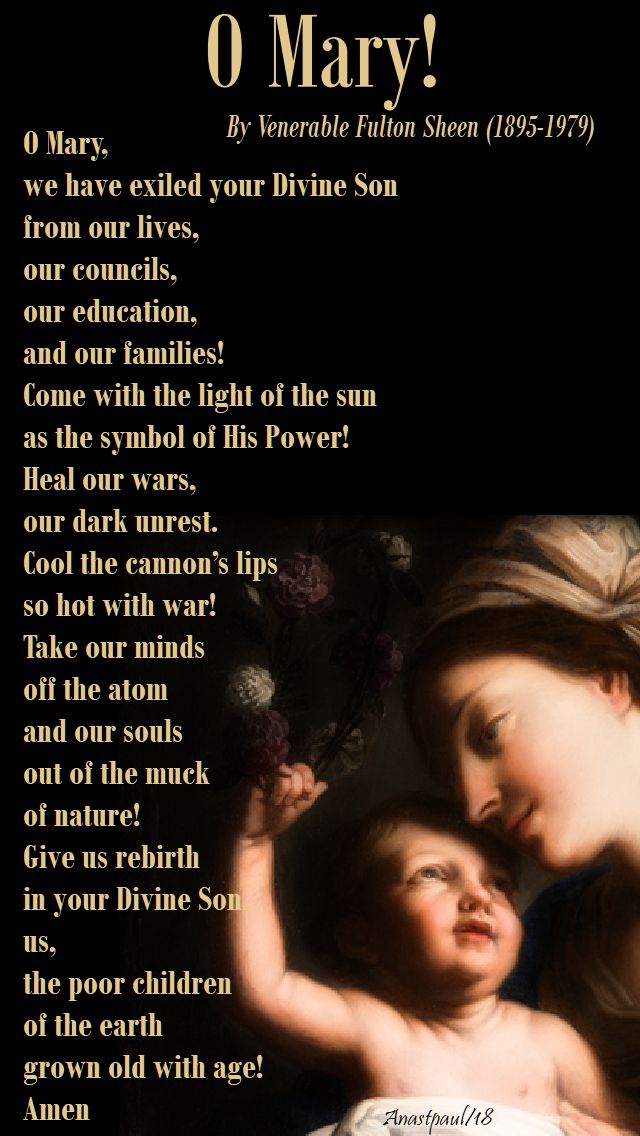 o mary by fulton j sheen - 17 may 2018