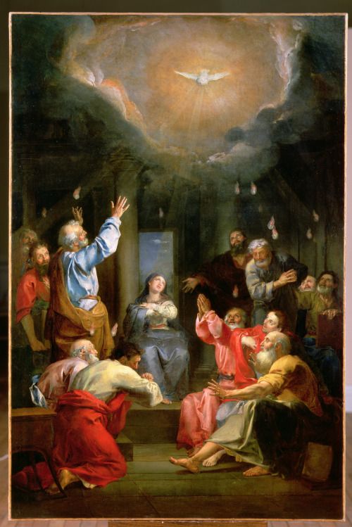 pentecost - The Descent of the Holy Ghost by Louis Galloche ”