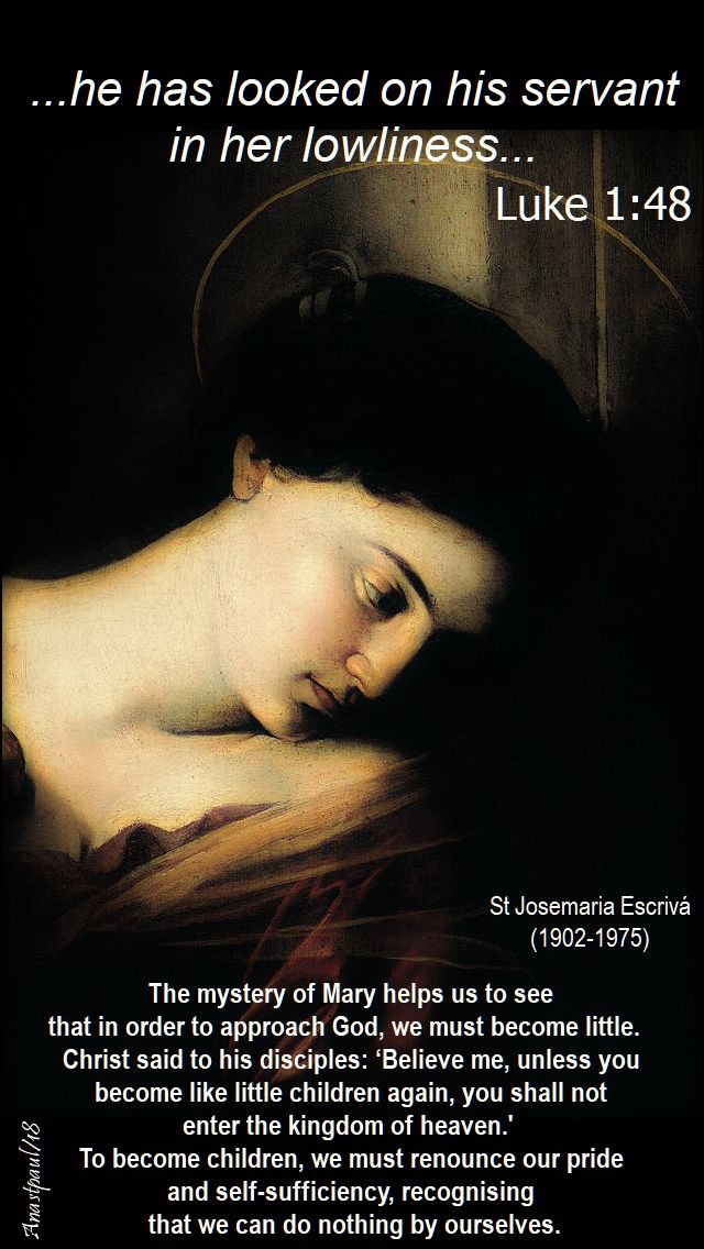 the mystery of mary helps us to see - st josemaria - 12 may 2018