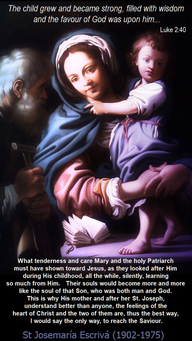 what tenderness and care - st josemaria - 13 may 2018