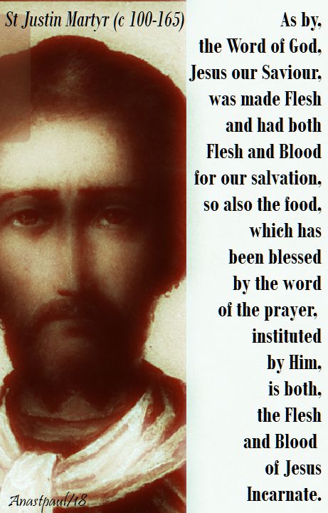 as by the word of god - st justin martyr - 1 june 2018