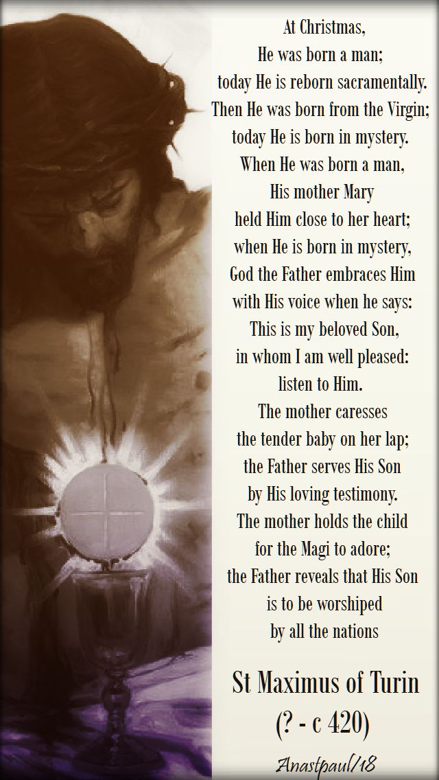 at chridtmas he was born a man - st maximus of turin - 25 june 2018